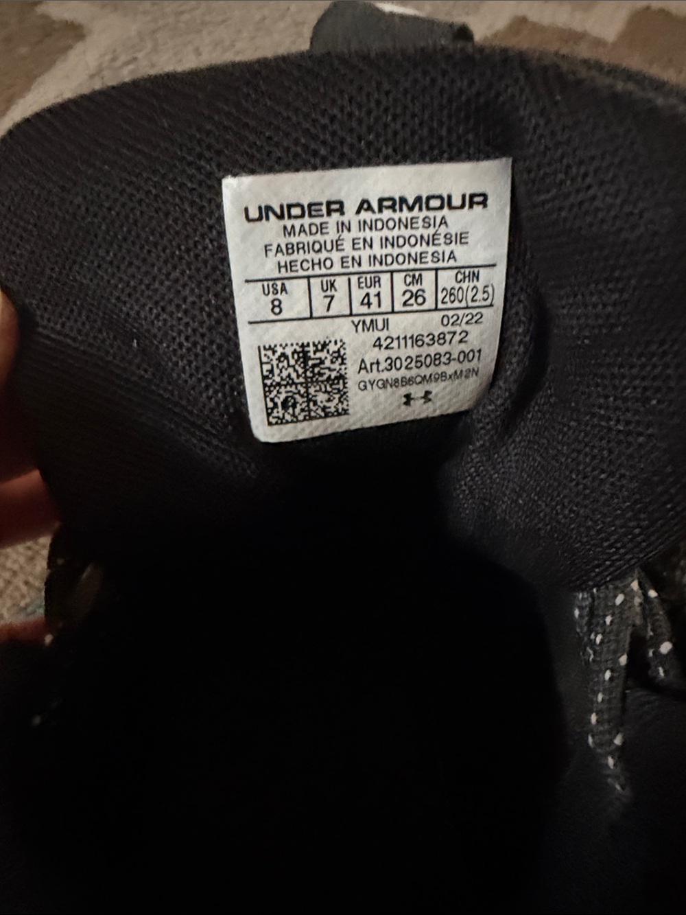 Under Armour Black and White Gradient Turf Cleats - Picture 7 of 7
